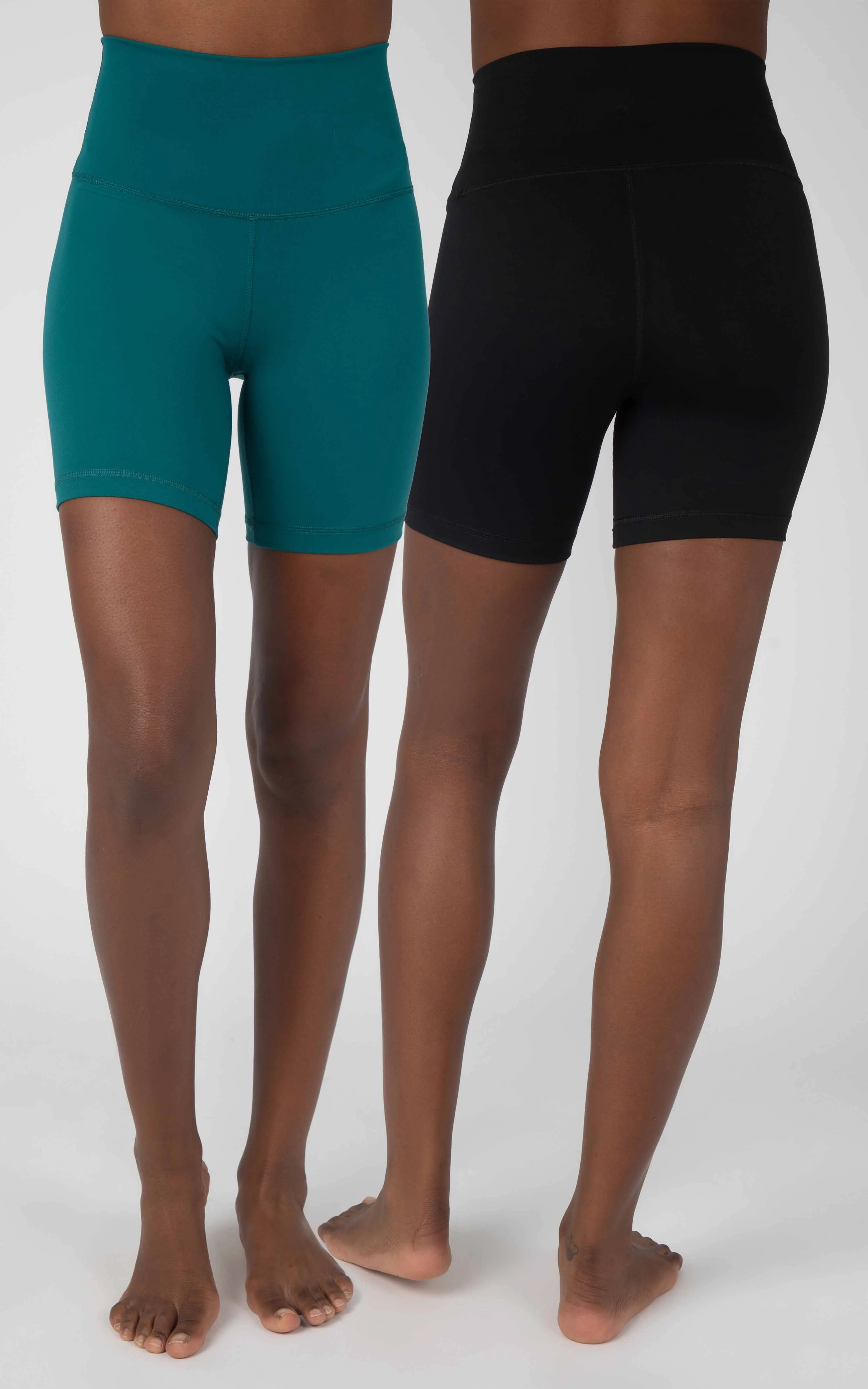 2 PK Lux Super Hi Rise 7" Classic Biker Short