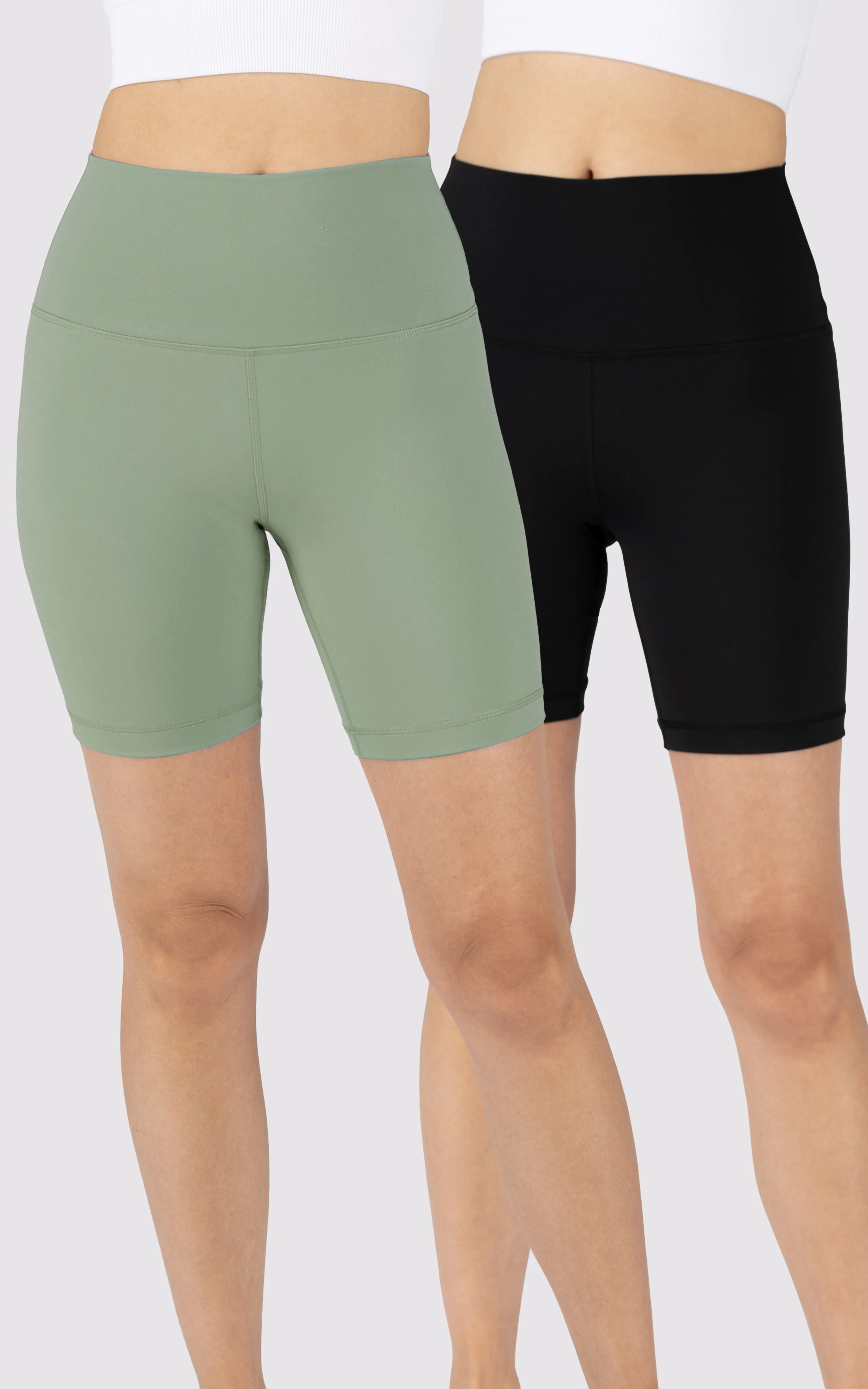 2 PK Lux Super Hi Rise 7" Classic Biker Short
