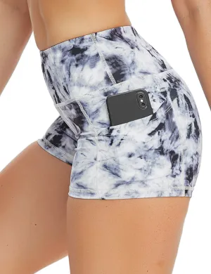 2.5" Printed Side Pockets yogastudio Shorts black dandelion_yogastudio