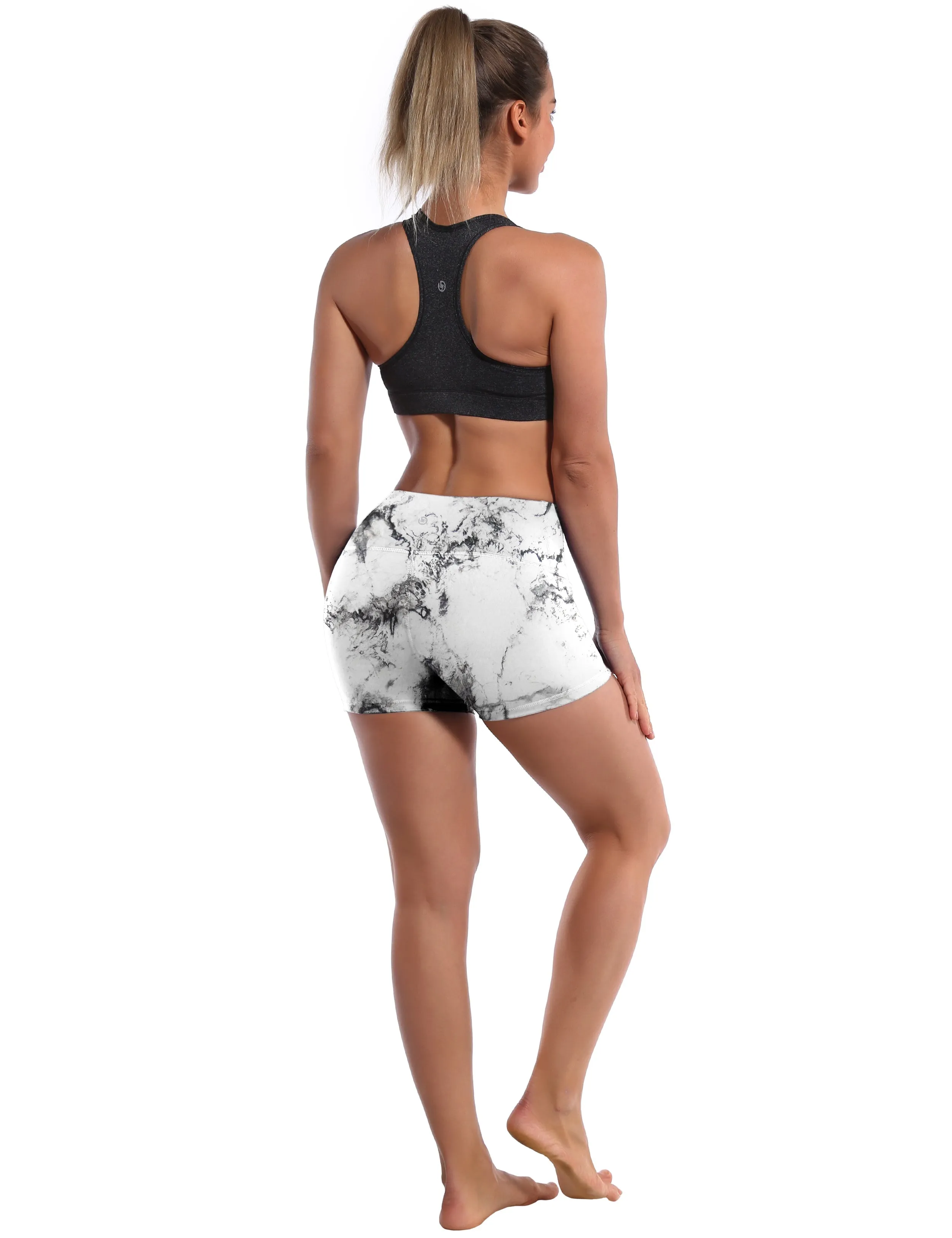2.5" Printed yogastudio Shorts arabescato_yogastudio