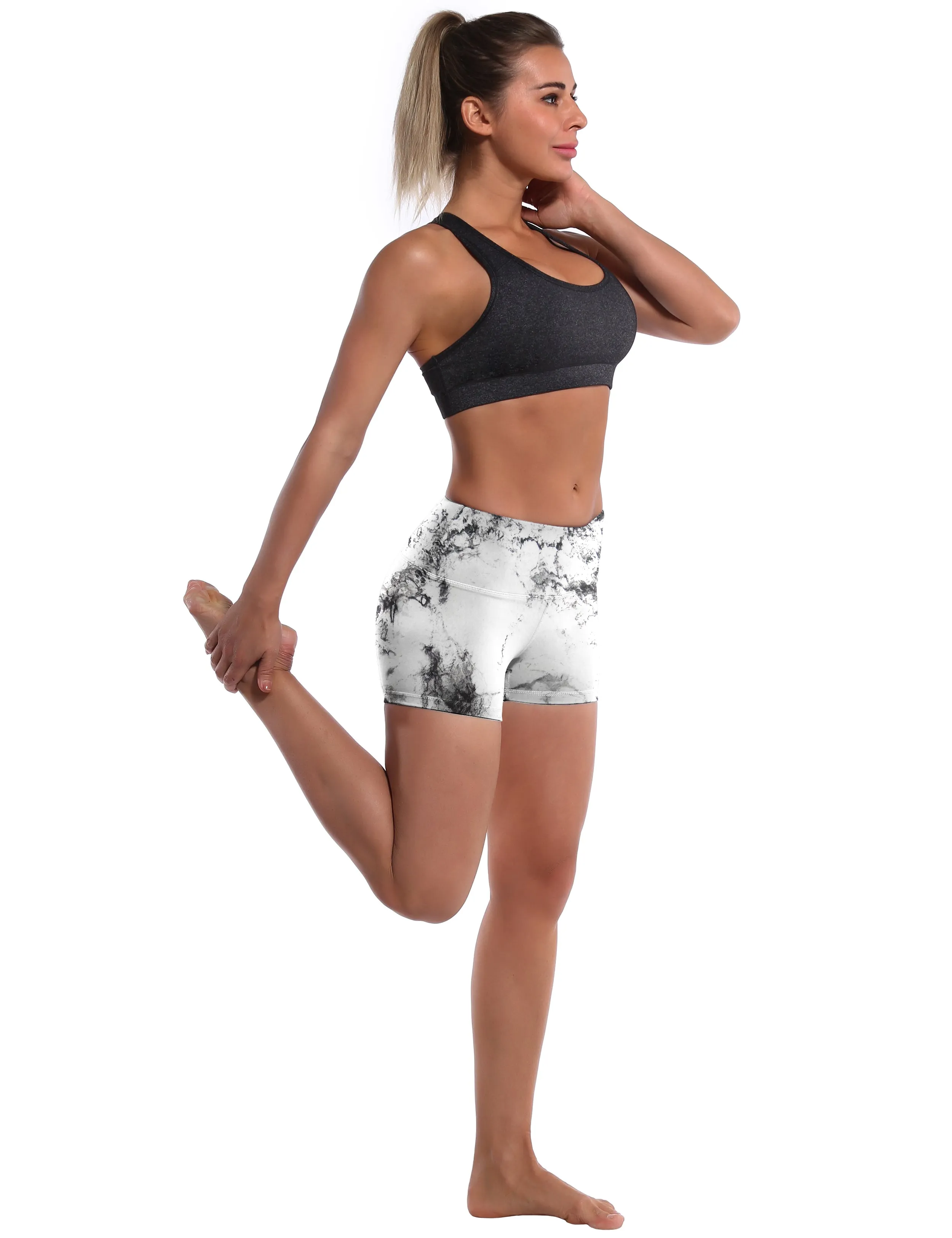 2.5" Printed yogastudio Shorts arabescato_yogastudio