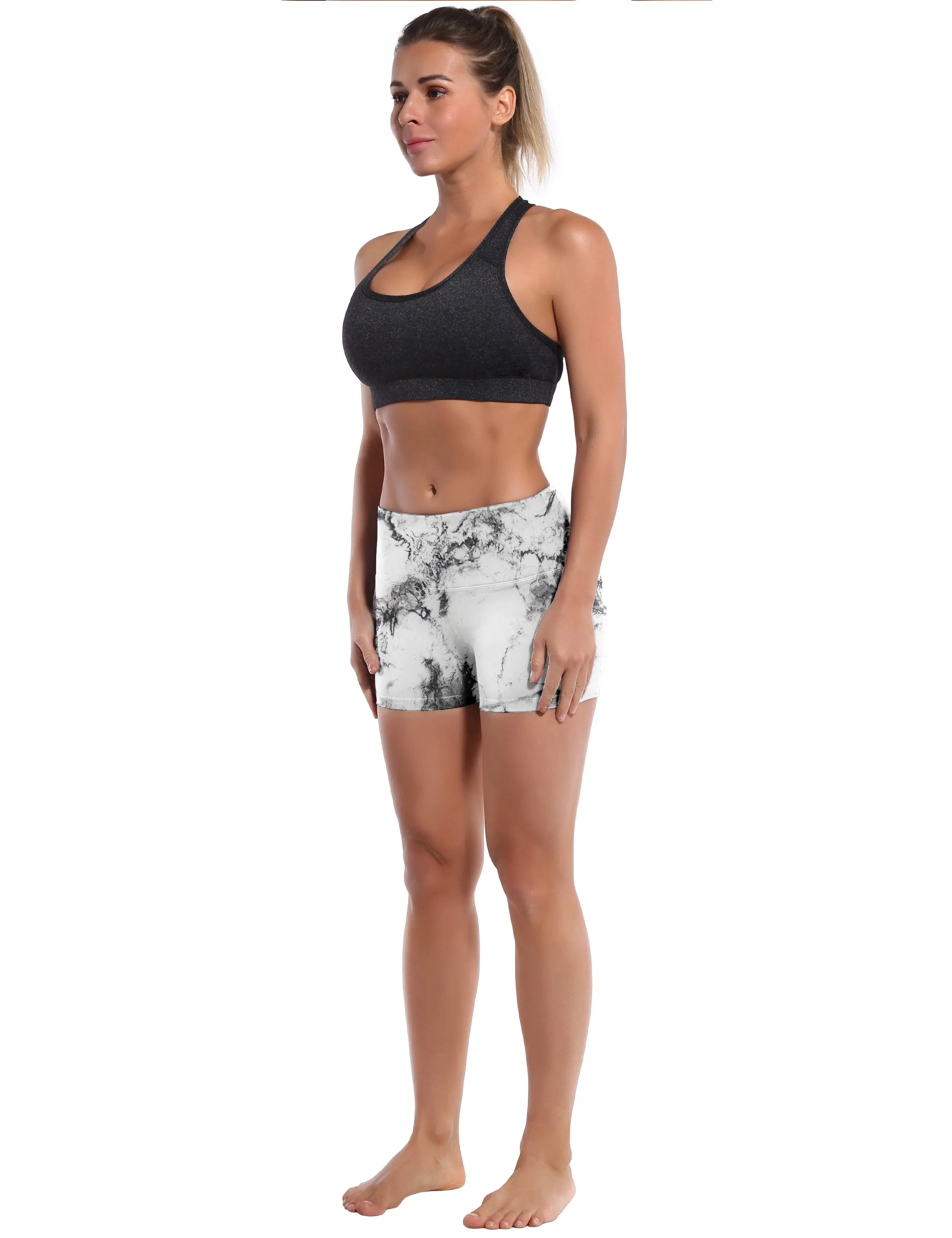 2.5" Printed yogastudio Shorts arabescato_yogastudio