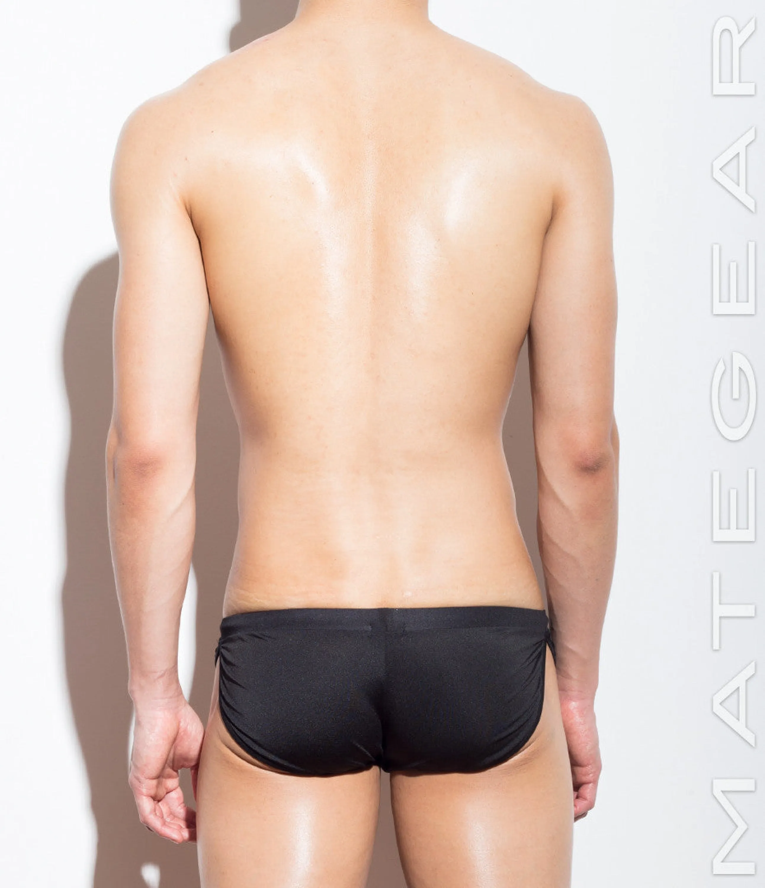 [2pc/Pack] Sexy Men's Sportswear Signature Mini Shorts - Ki Nam (Black Air Nylon)