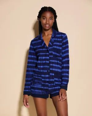 3 Pockets Long Sleeve Top & Boxer Pajama Set