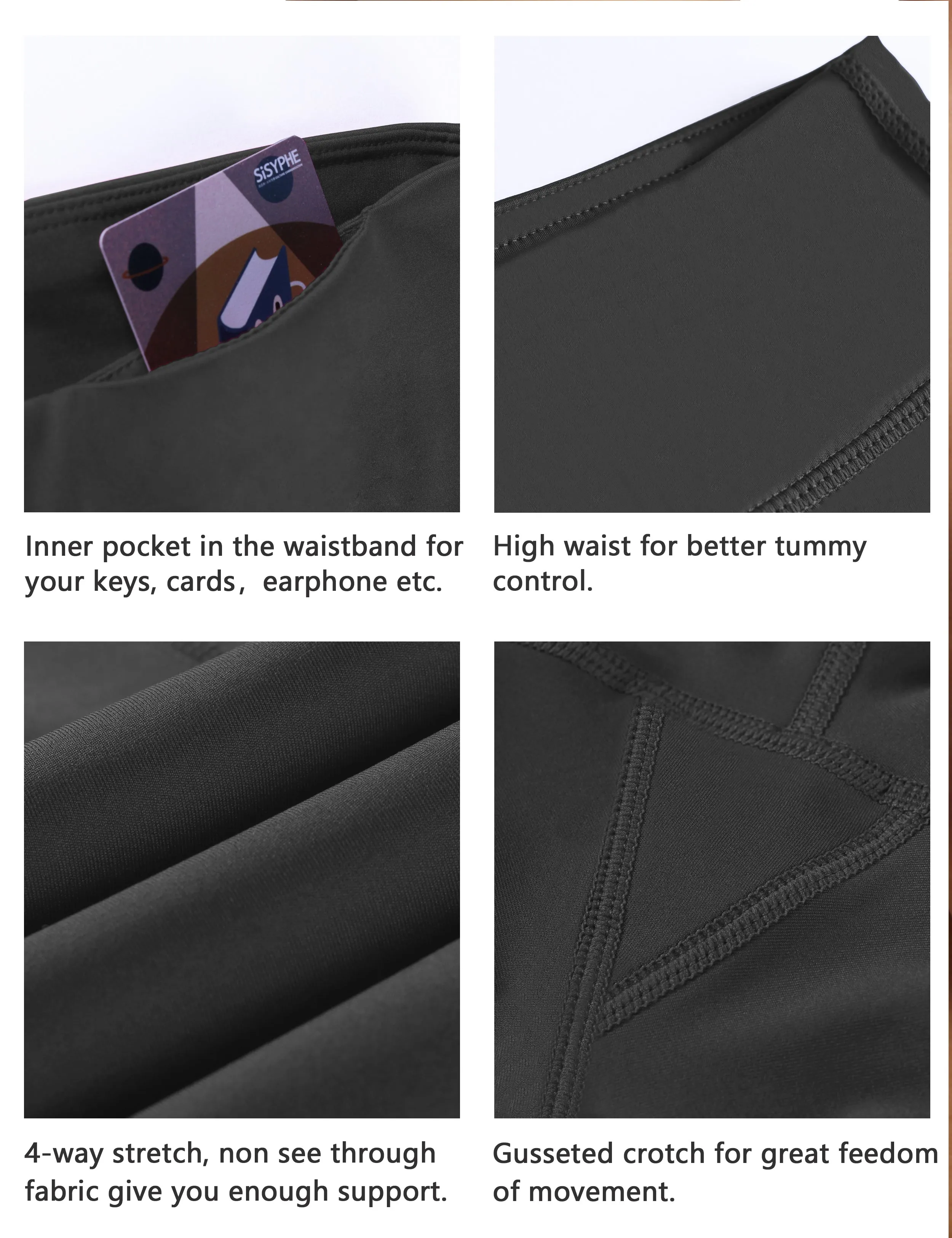 4" Yoga Shorts shadowcharcoal