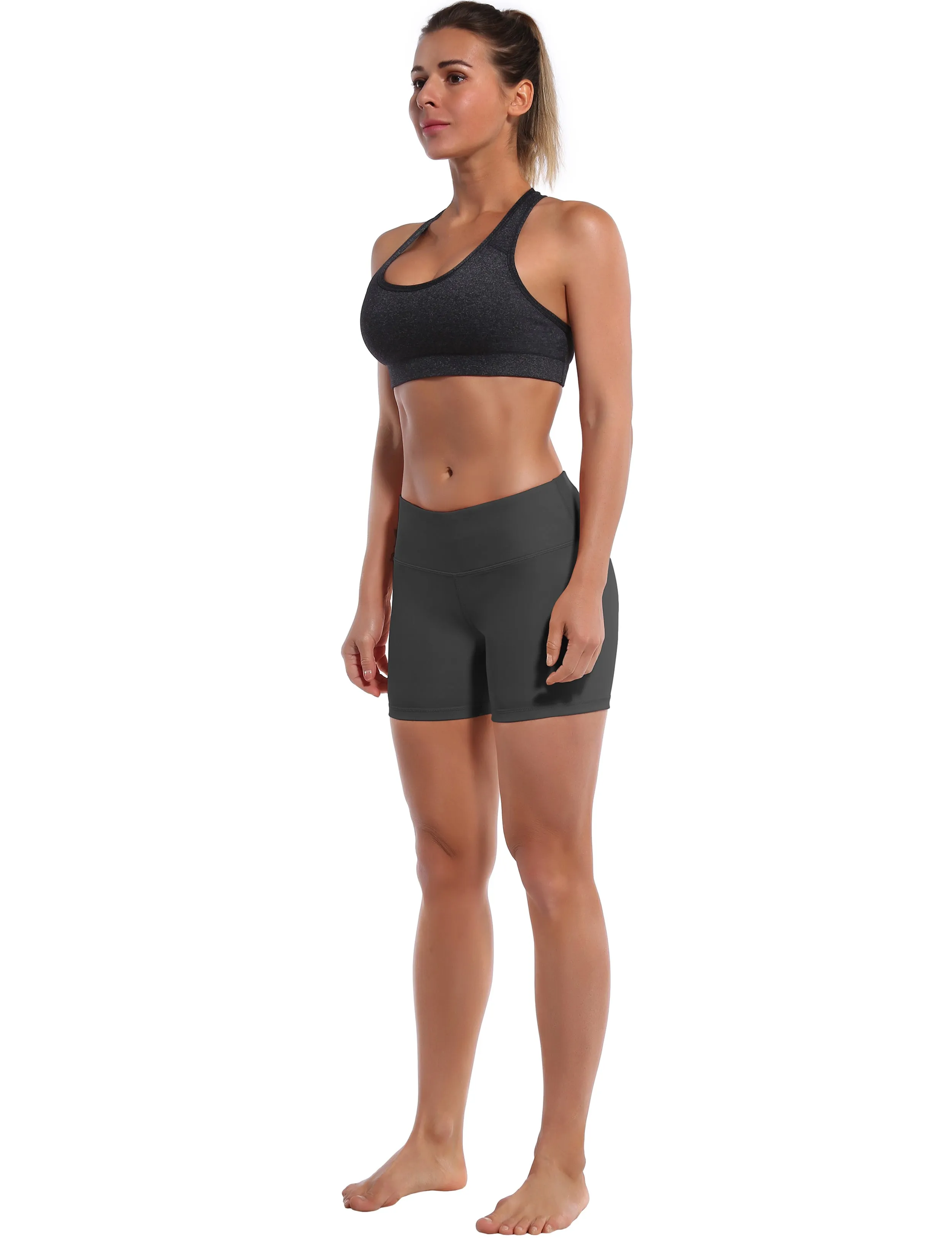 4" Yoga Shorts shadowcharcoal