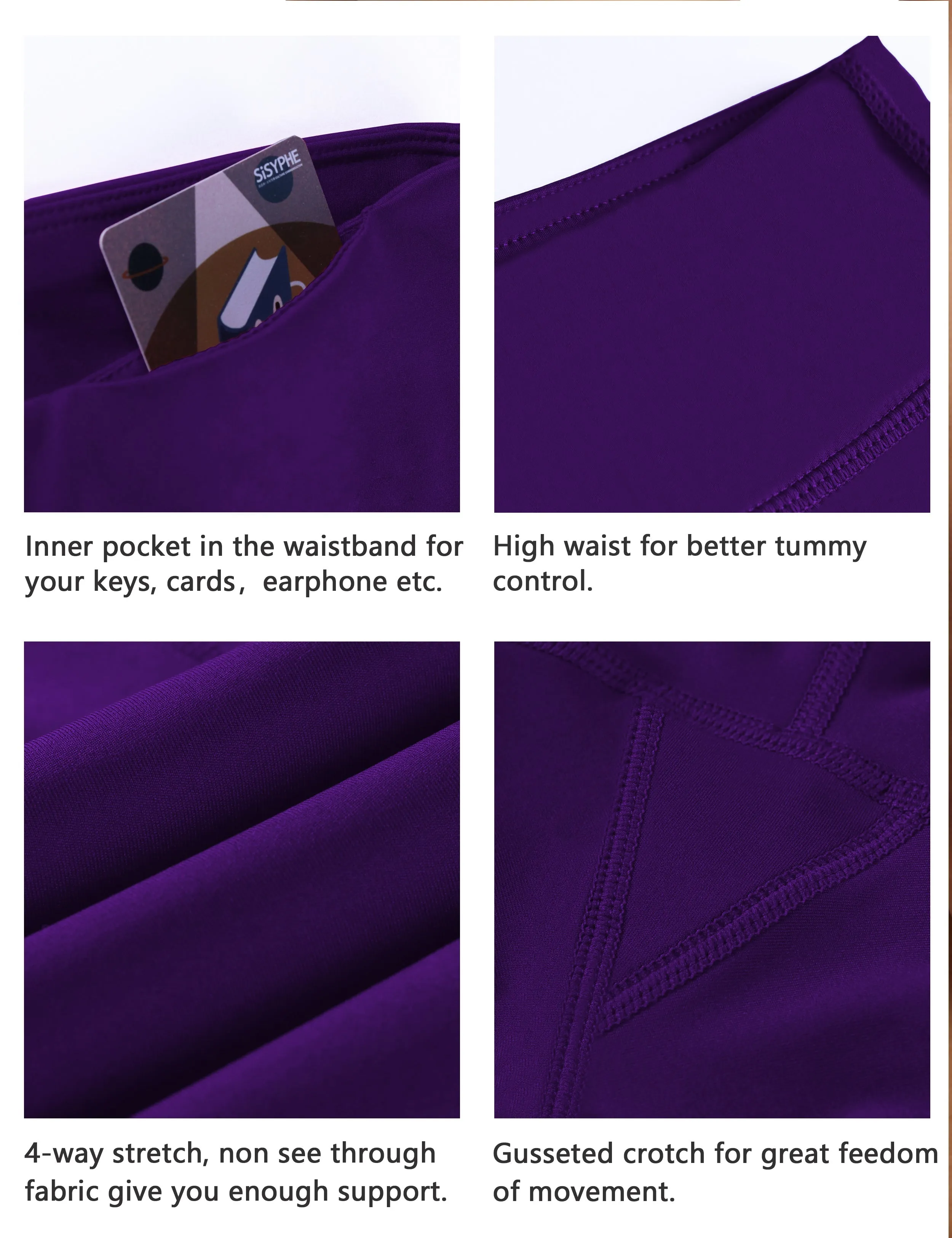 4" yogastudio Shorts eggplantpurple_yogastudio