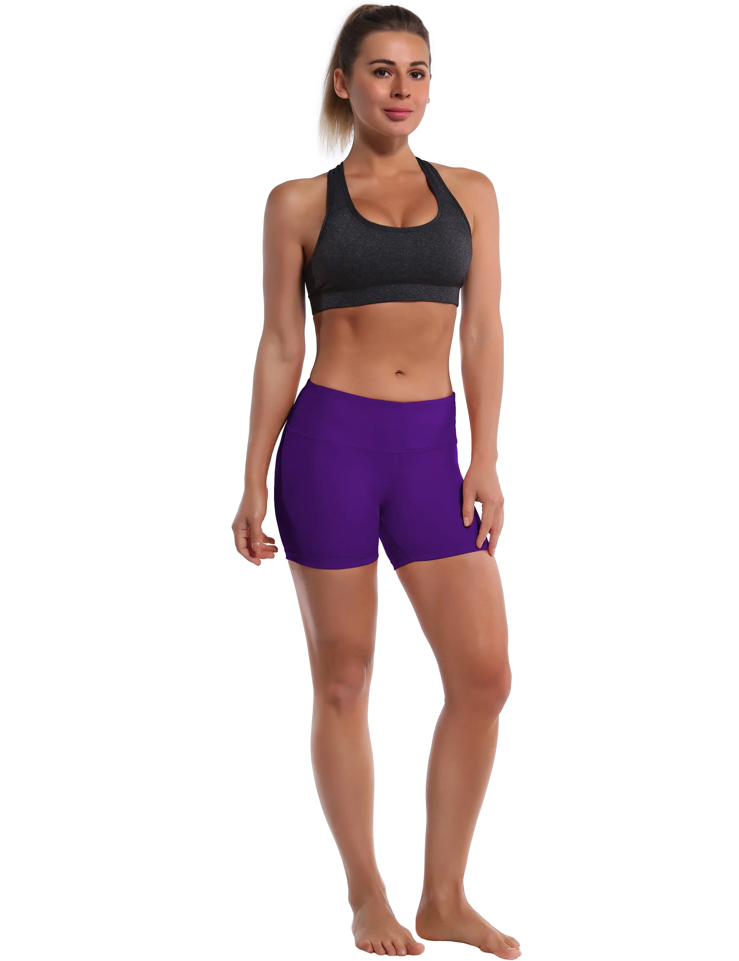 4" yogastudio Shorts eggplantpurple_yogastudio