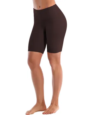 8" High Waist Biking Shorts mahoganymaroon_Biking