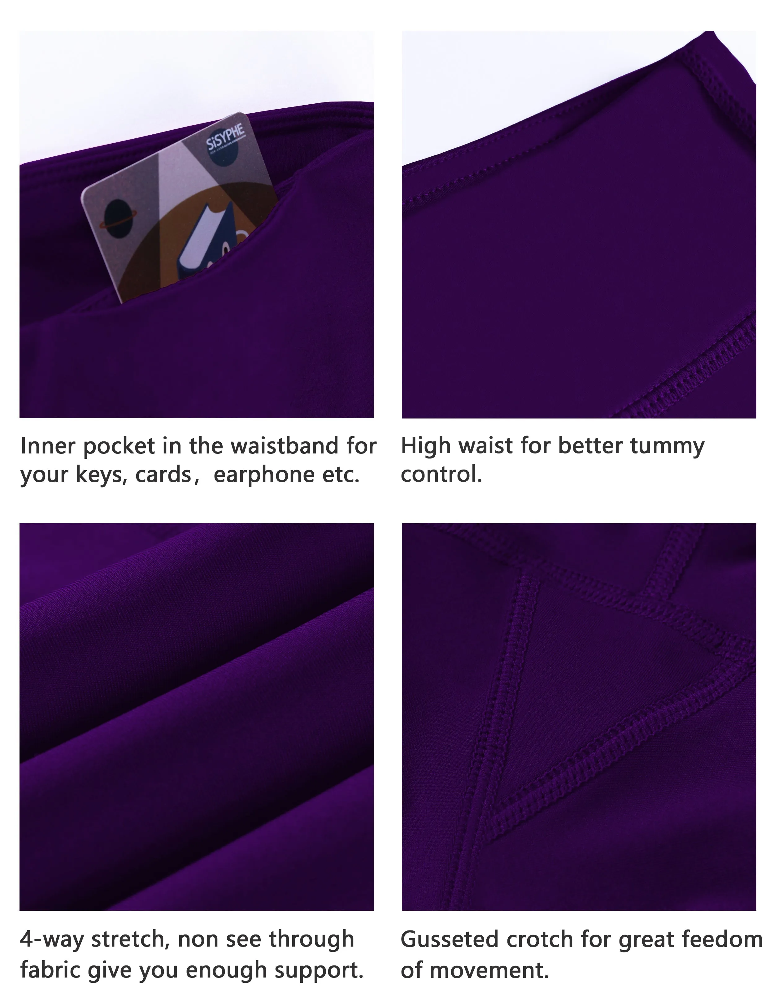 8" High Waist Golf Shorts eggplantpurple_Golf