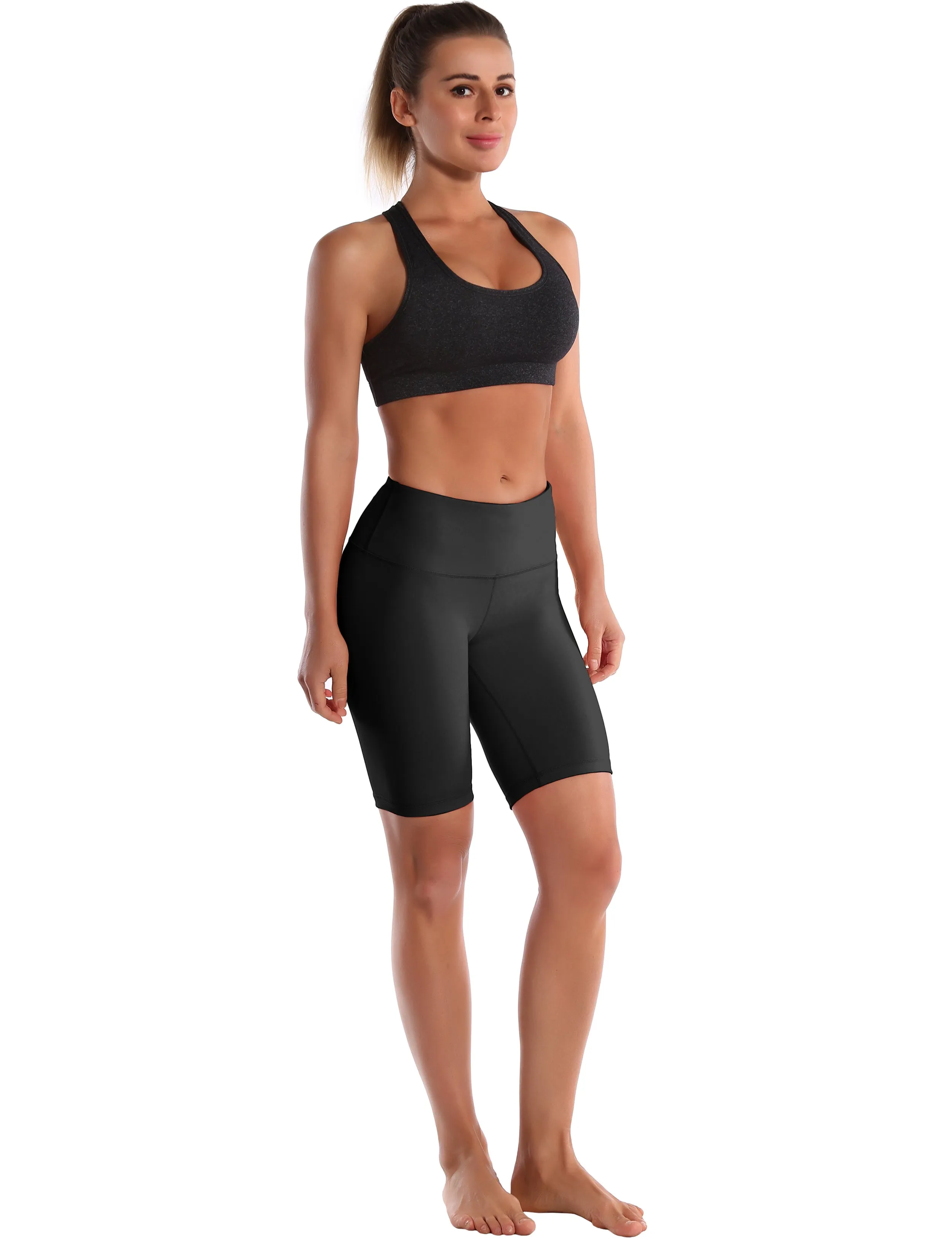 8" High Waist Jogging Shorts black_Jogging