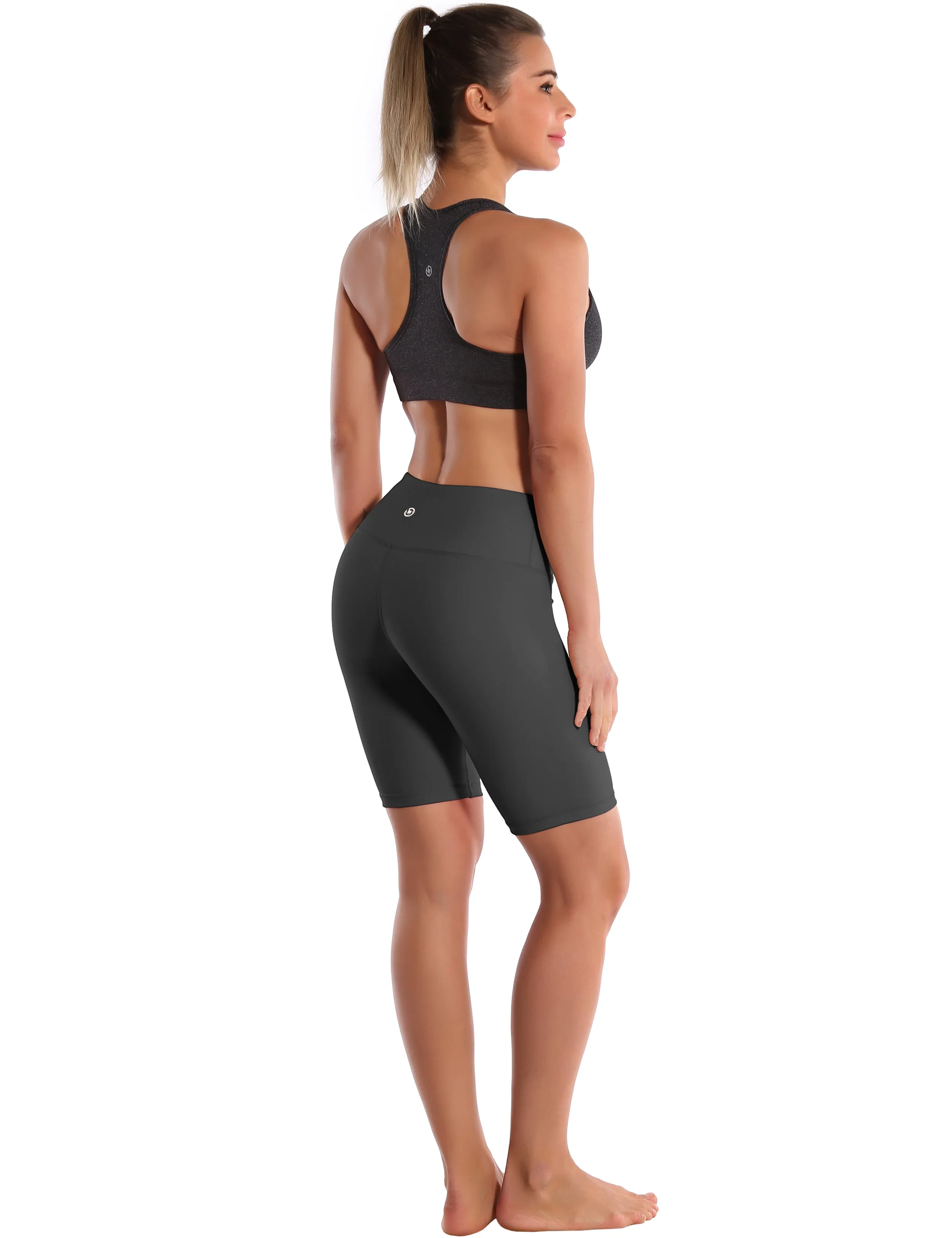 8" High Waist yogastudio Shorts shadowcharcoal_yogastudio