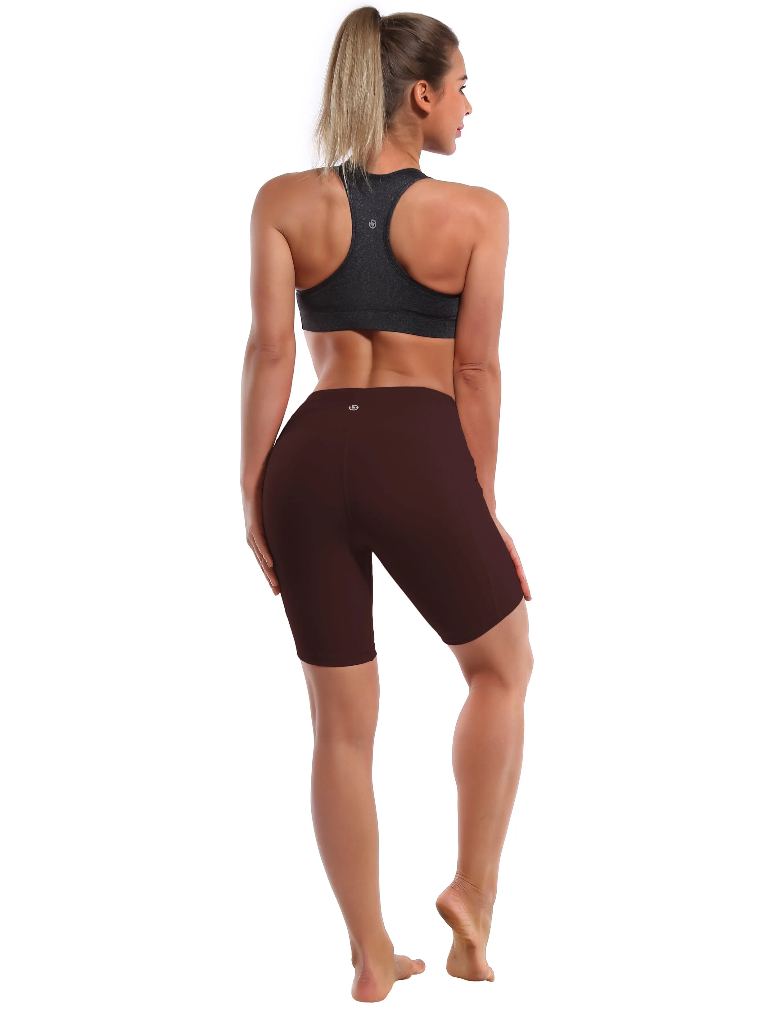 8" Side Pockets yogastudio Shorts mahoganymaroon_yogastudio