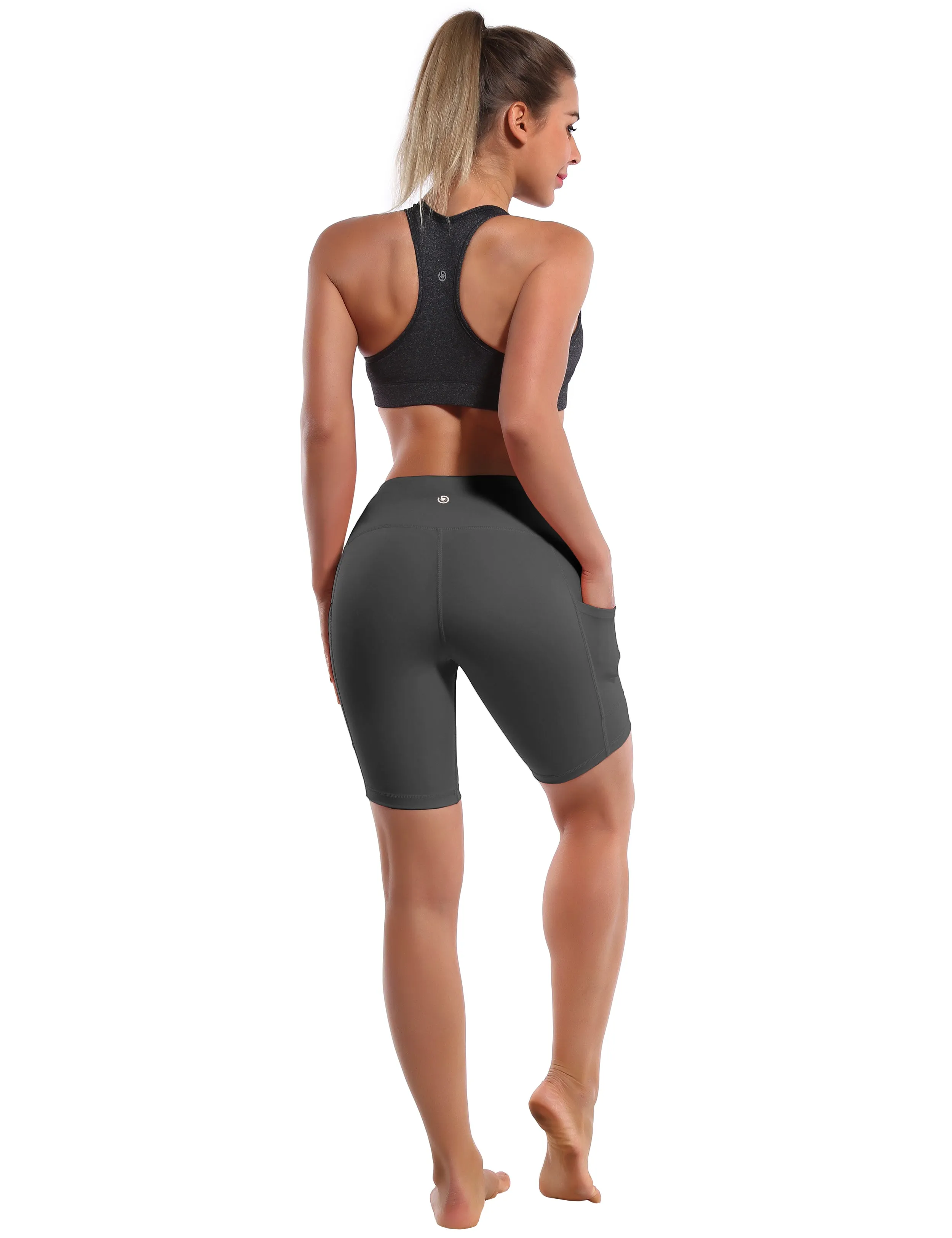 8" Side Pockets yogastudio Shorts shadowcharcoal_yogastudio