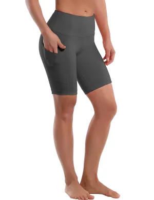 8" Side Pockets yogastudio Shorts shadowcharcoal_yogastudio
