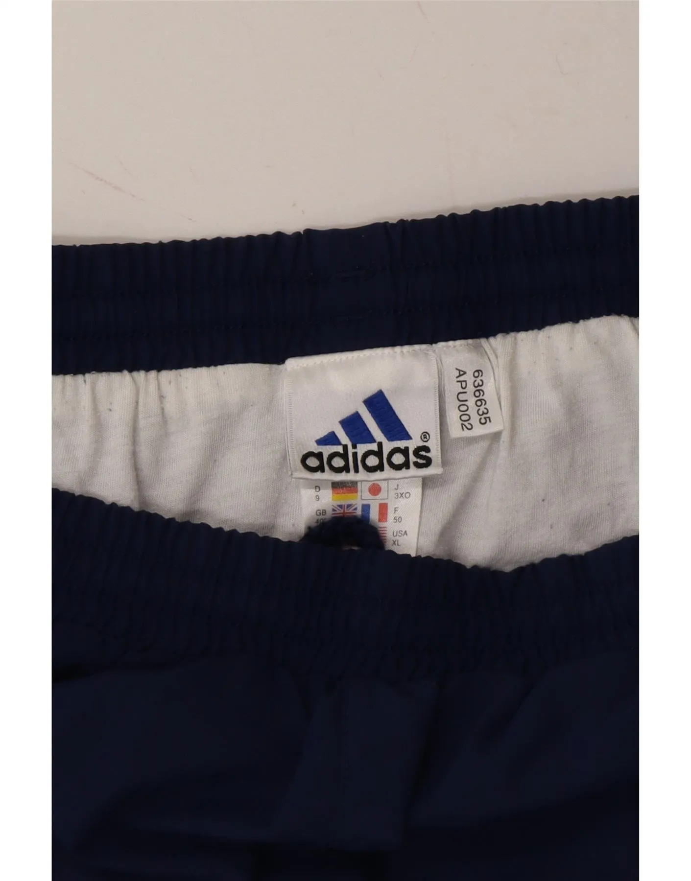 ADIDAS Mens Sport Shorts XL  Navy Blue Colourblock Polyester