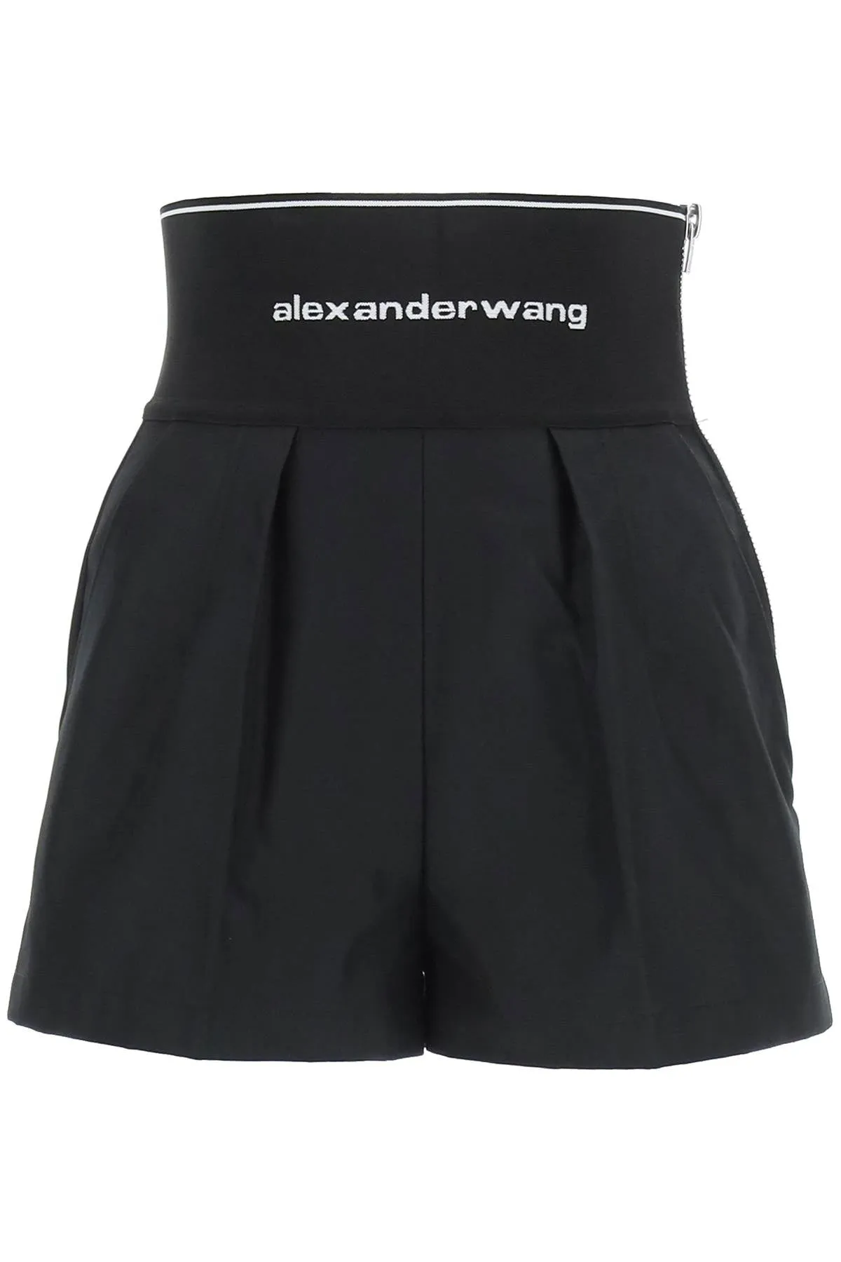 Alexander Wang Elastic Logo Waistband Shorts
