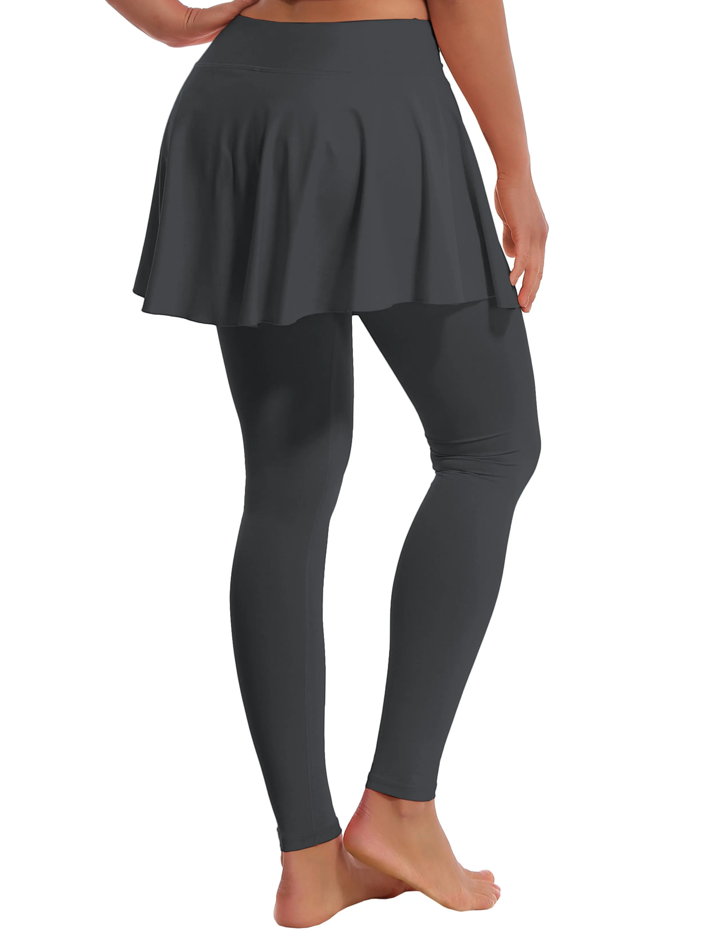 Athletic Tennis Golf Skort with Pocket Shorts shadowcharcoal_Running