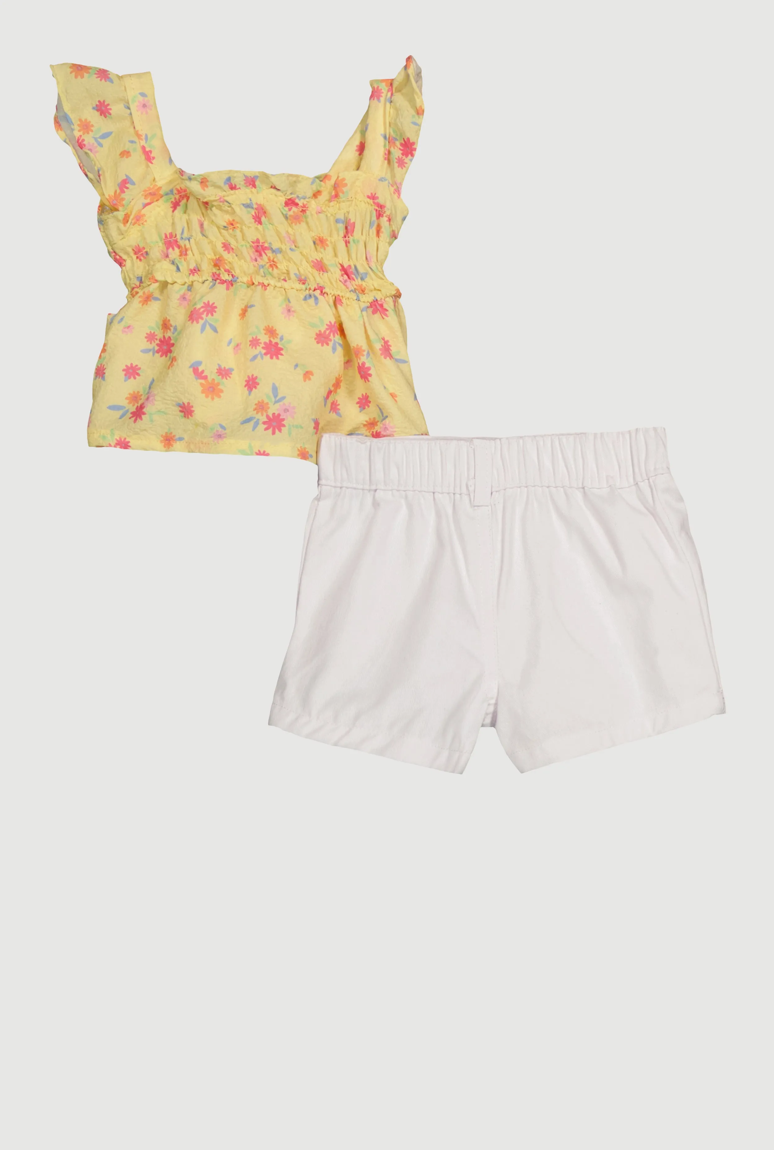 Baby Girls 0-9M Floral Print Peplum Top and Shorts