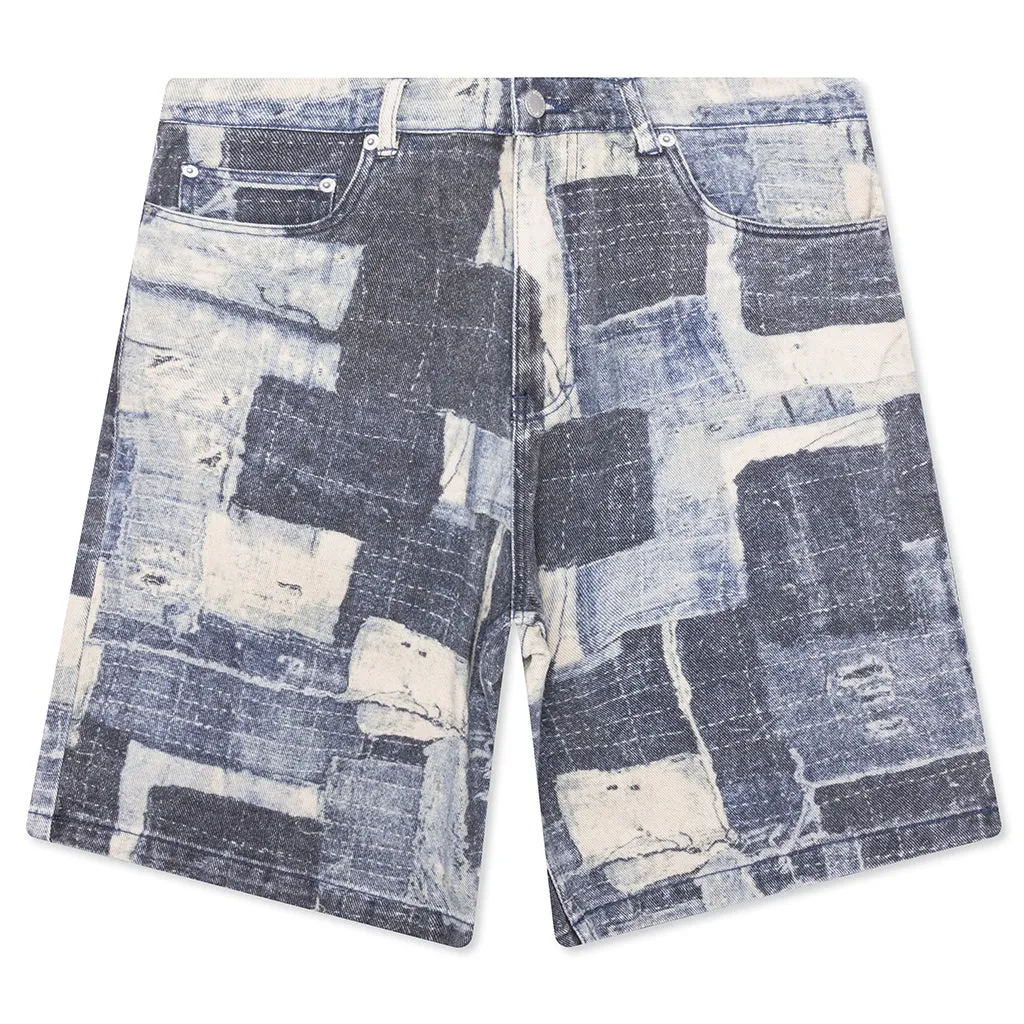 Boro Baggy Jorts - Indigo