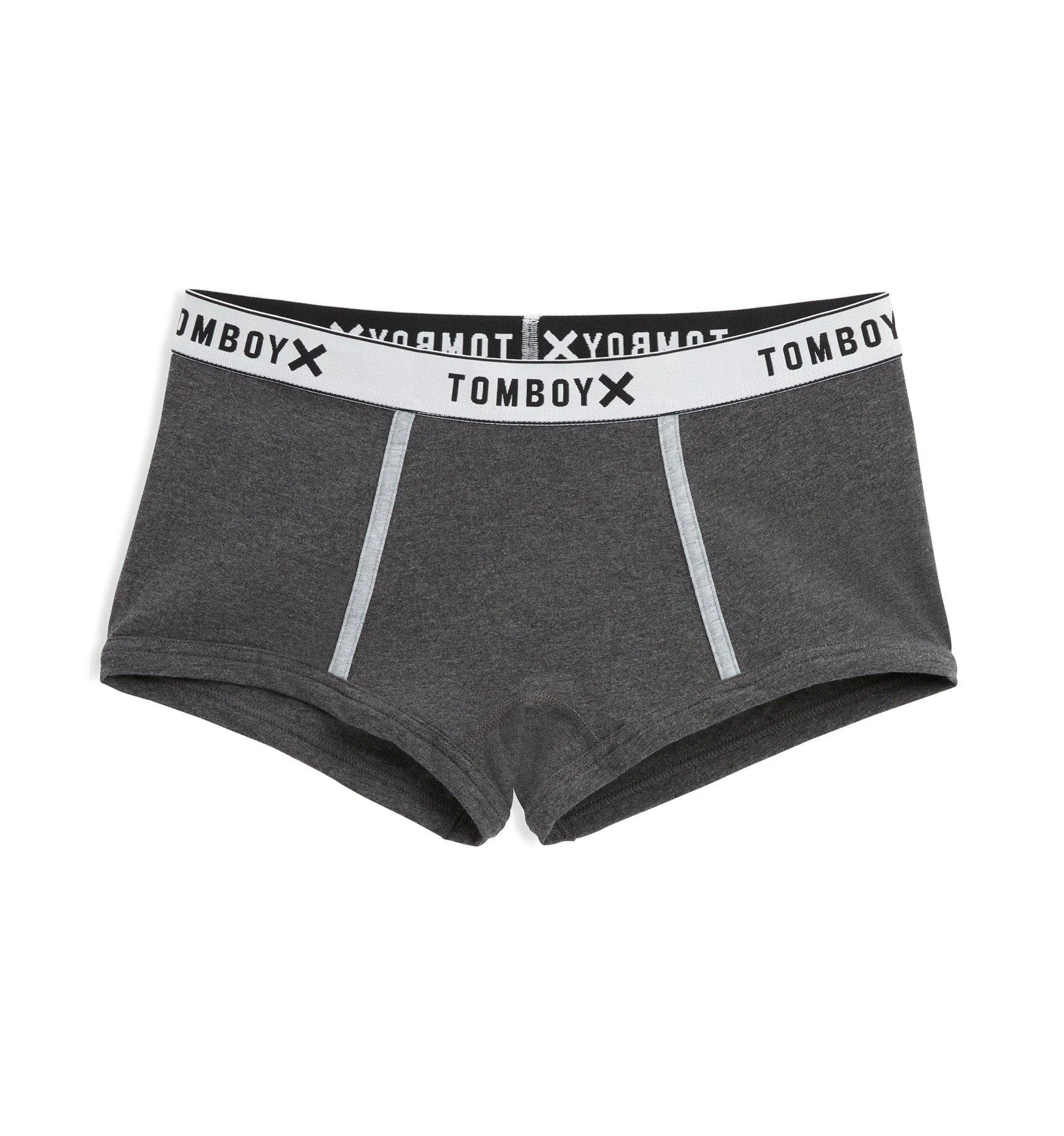 Boy Shorts - Charcoal White Band