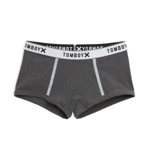 Boy Shorts - Charcoal White Band