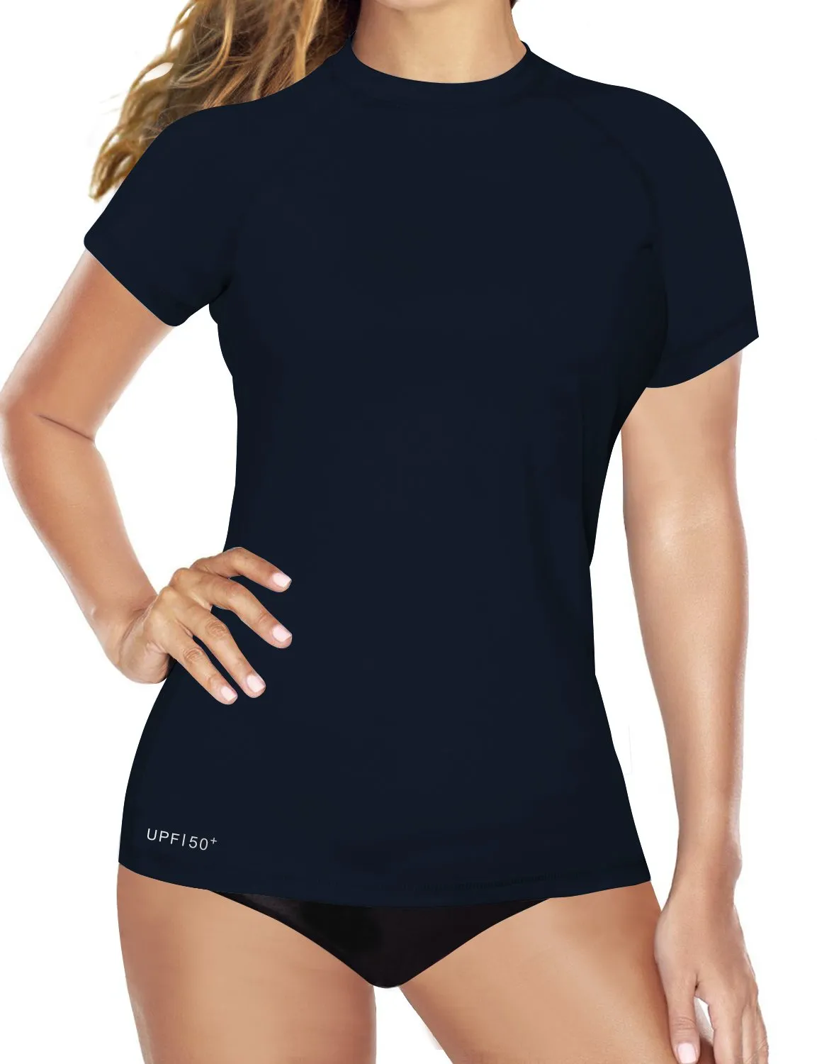 BUBBLELIME 84P/16S Short Sleeve Rashguard for Women_yoga