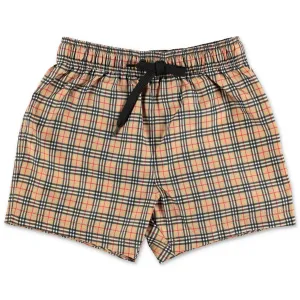 Burberry Kids Drawstring Check Shorts