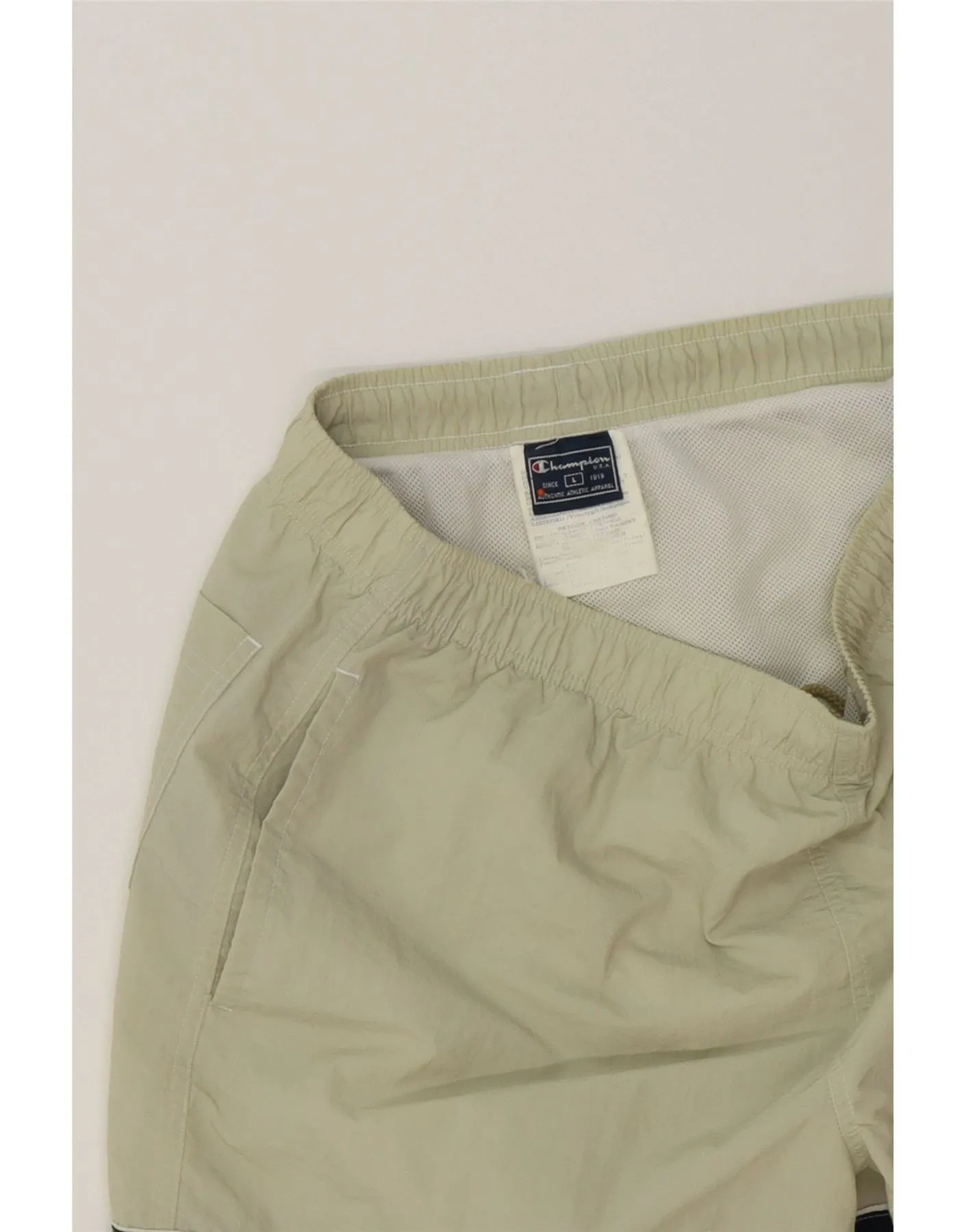 CHAMPION Mens Swimming Shorts Large  Beige Polyester
