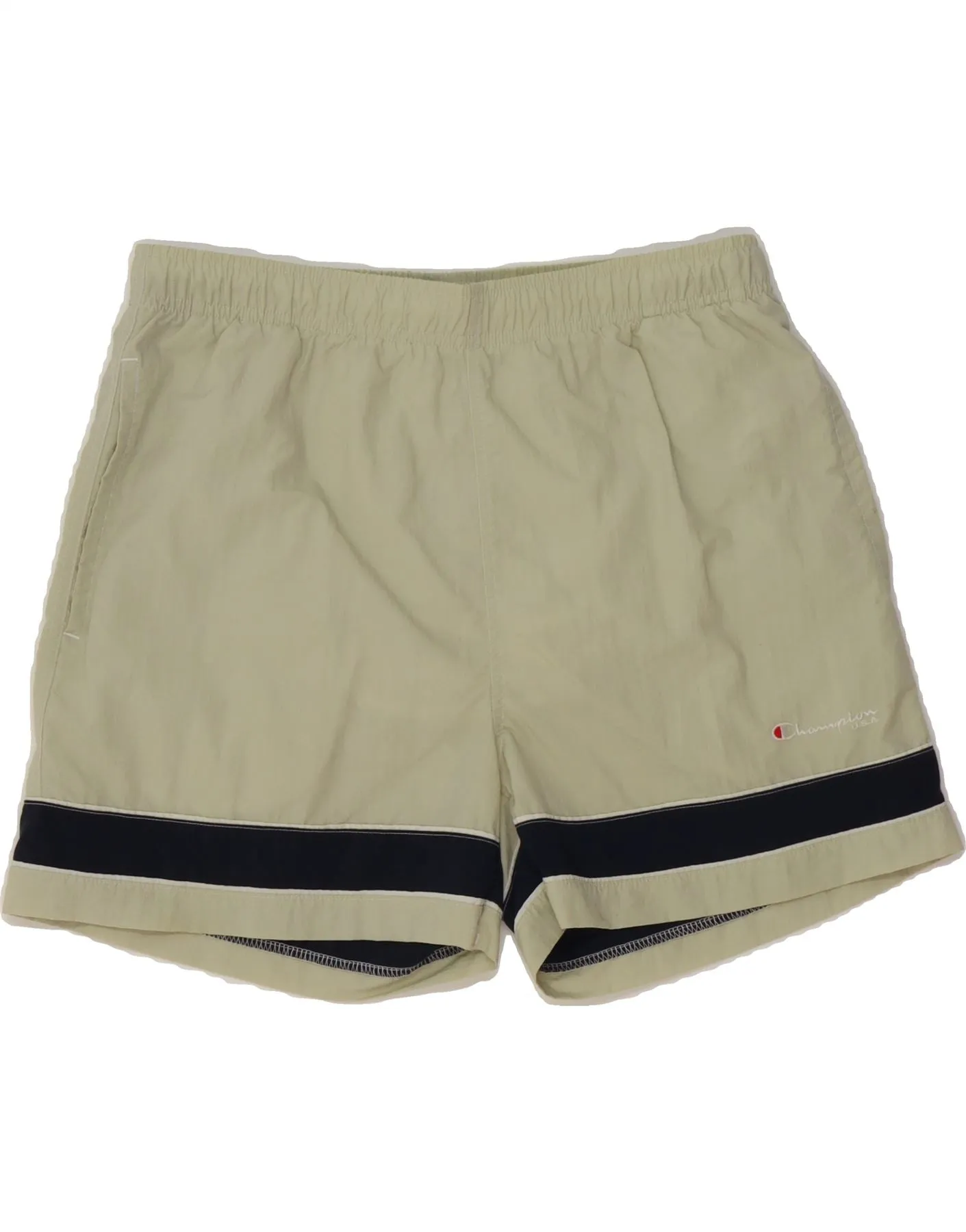 CHAMPION Mens Swimming Shorts Large  Beige Polyester