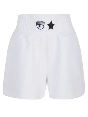 Chiara Ferragni Logo Embroidered Shorts