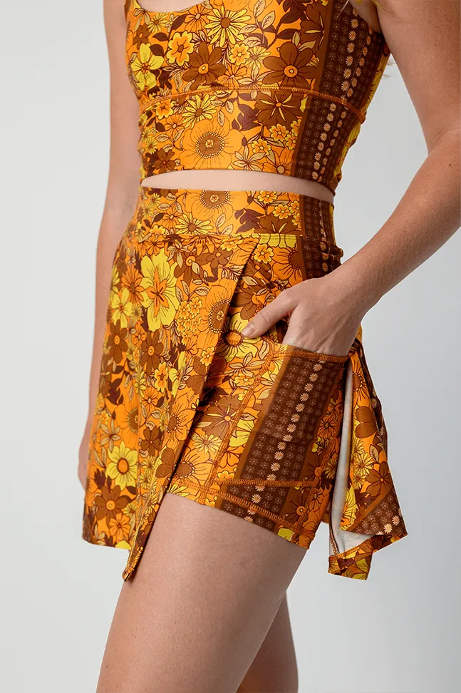 Court Skort - Flower Power
