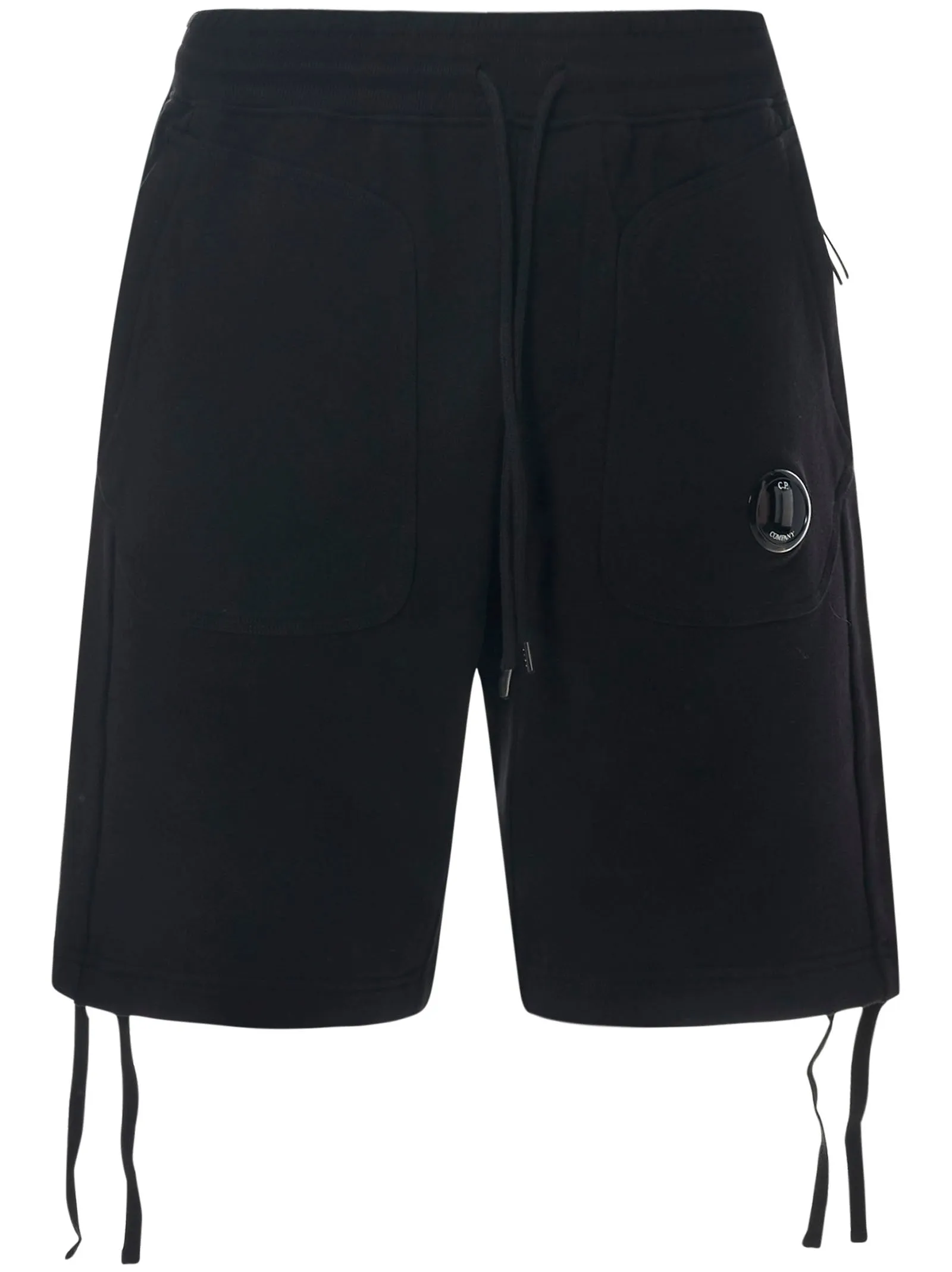 C.P. Company Logo Plaque Drawstring Shorts