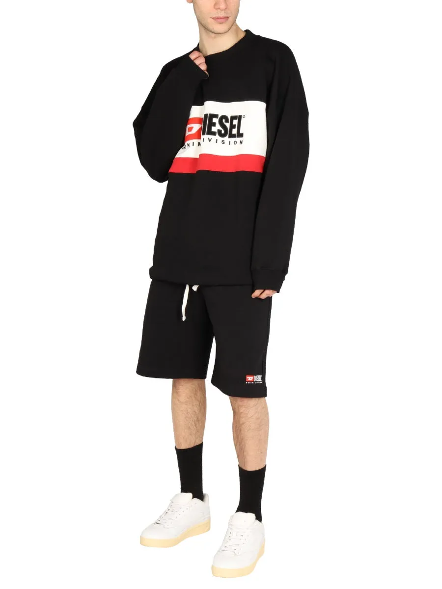 Diesel Logo Embroidered Drawstring Shorts