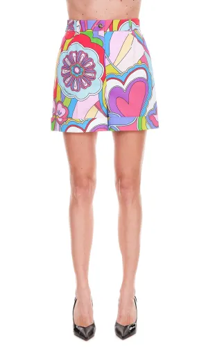 Dolce & Gabbana Floral Printed Drill Shorts