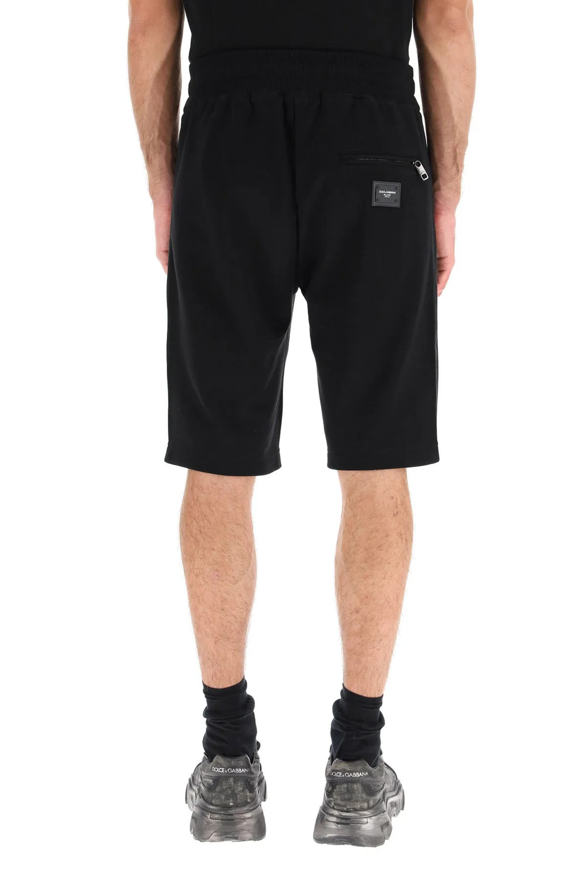 Dolce & Gabbana Logo Patch Drawstring Track Shorts