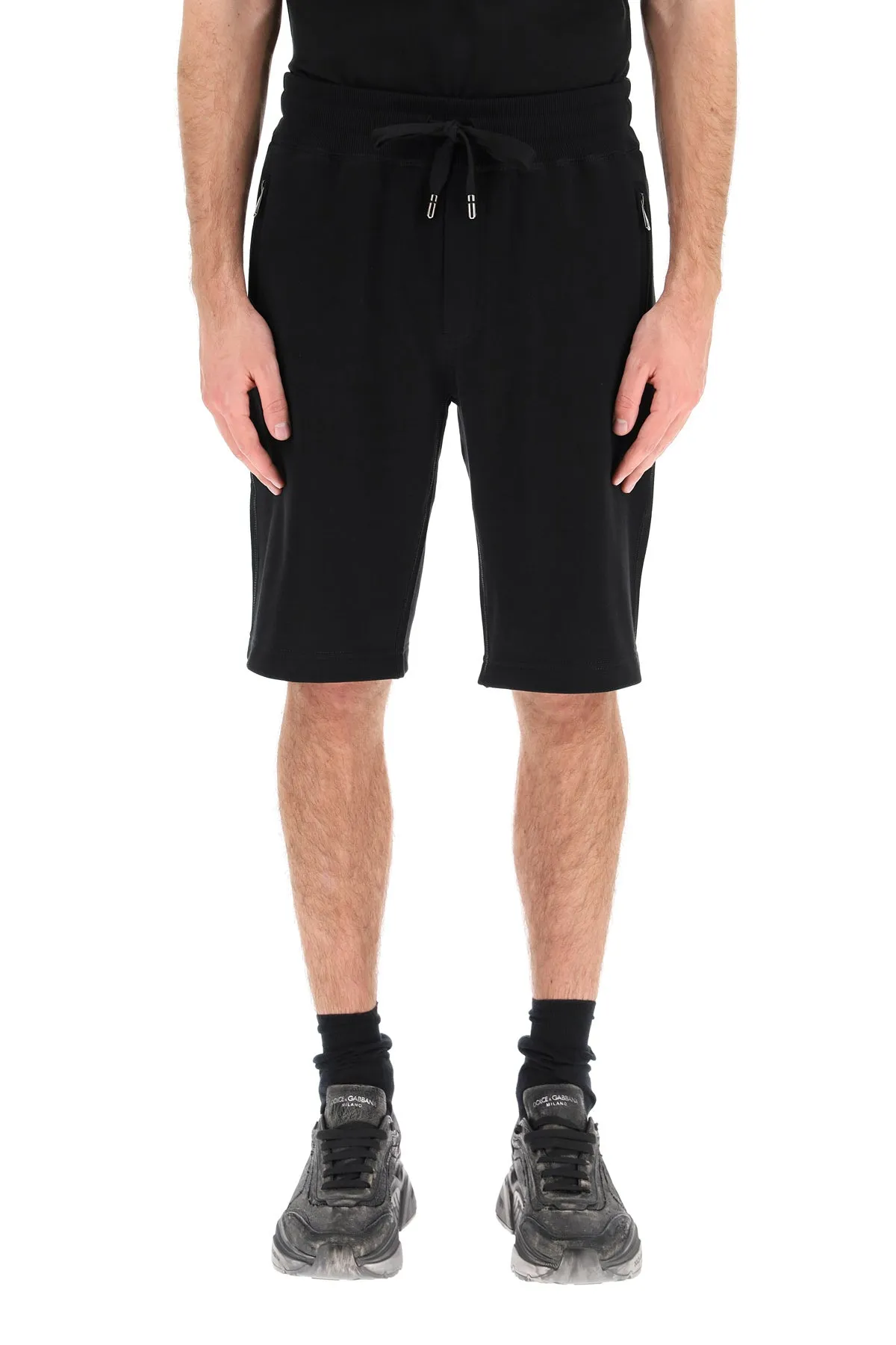 Dolce & Gabbana Logo Patch Drawstring Track Shorts