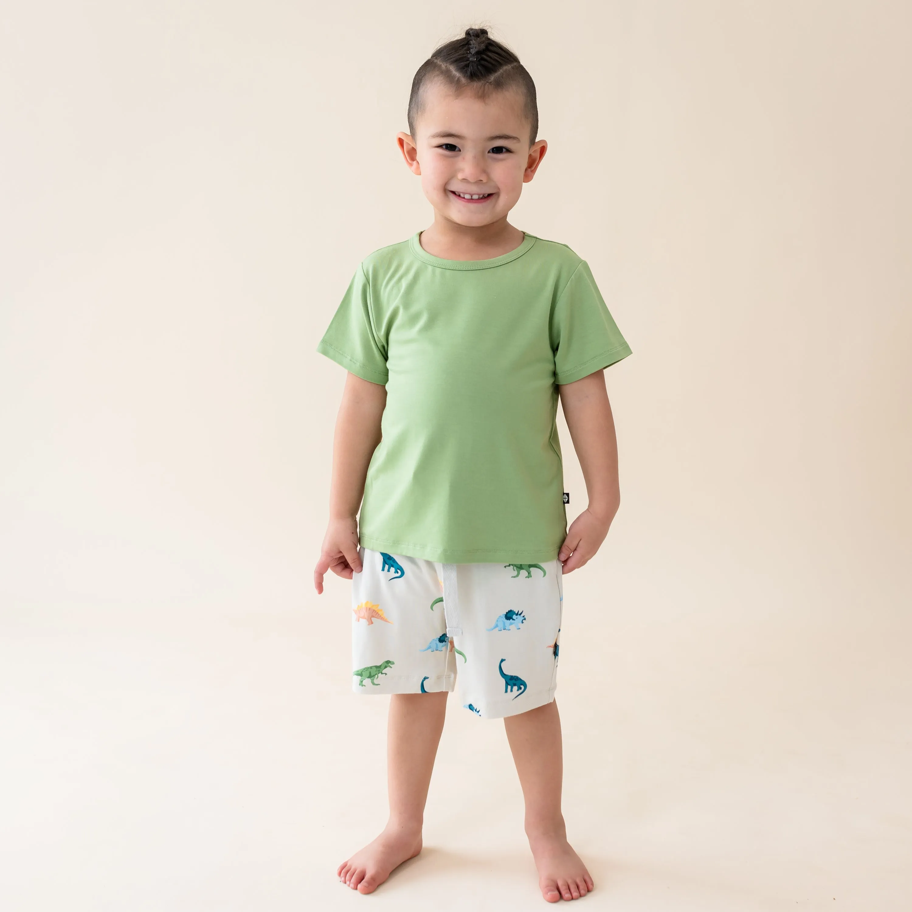 Drawstring Short in Ecru Roar