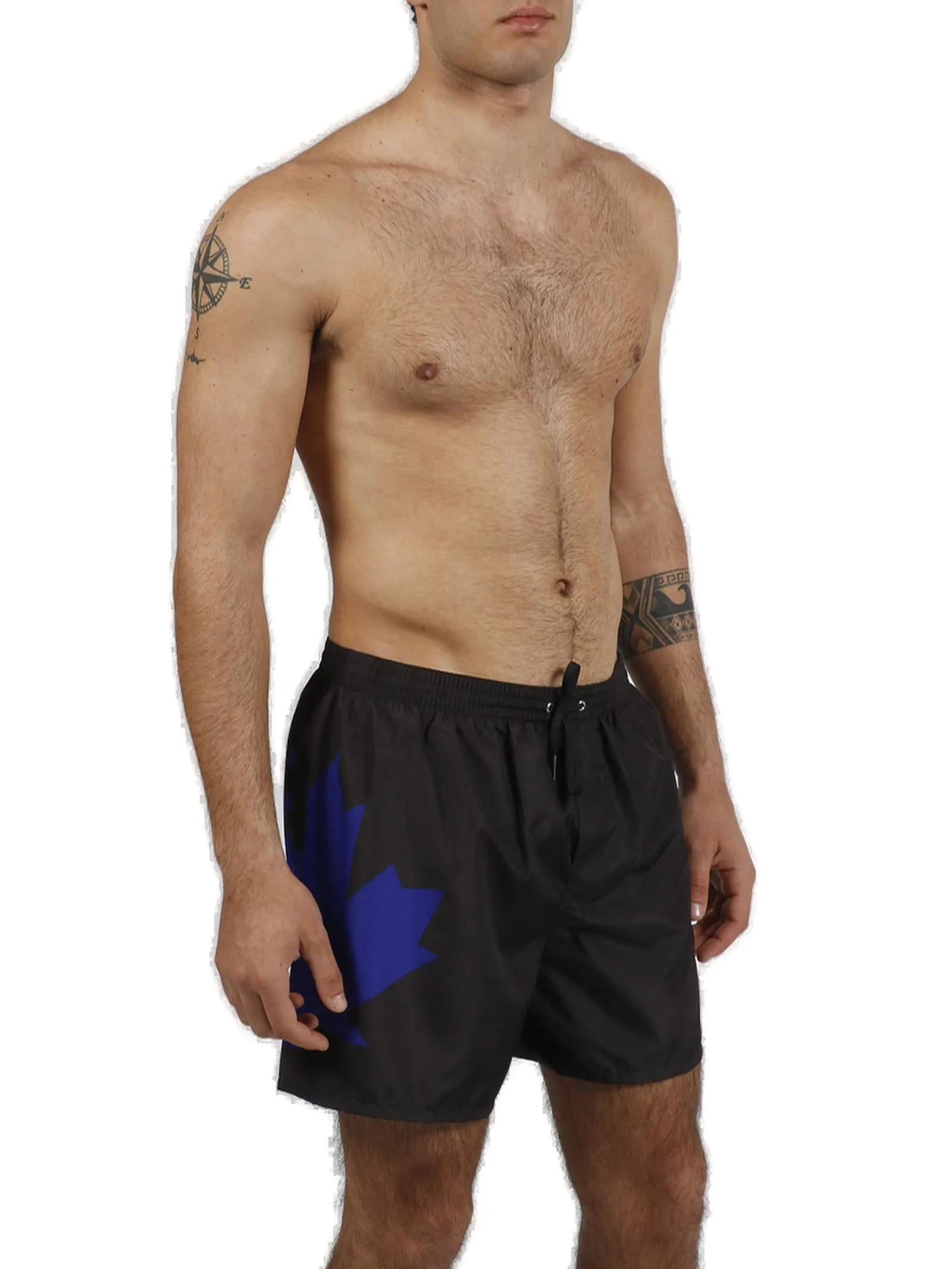 Dsquared2 Leaf Logo Printed Swim Shorts