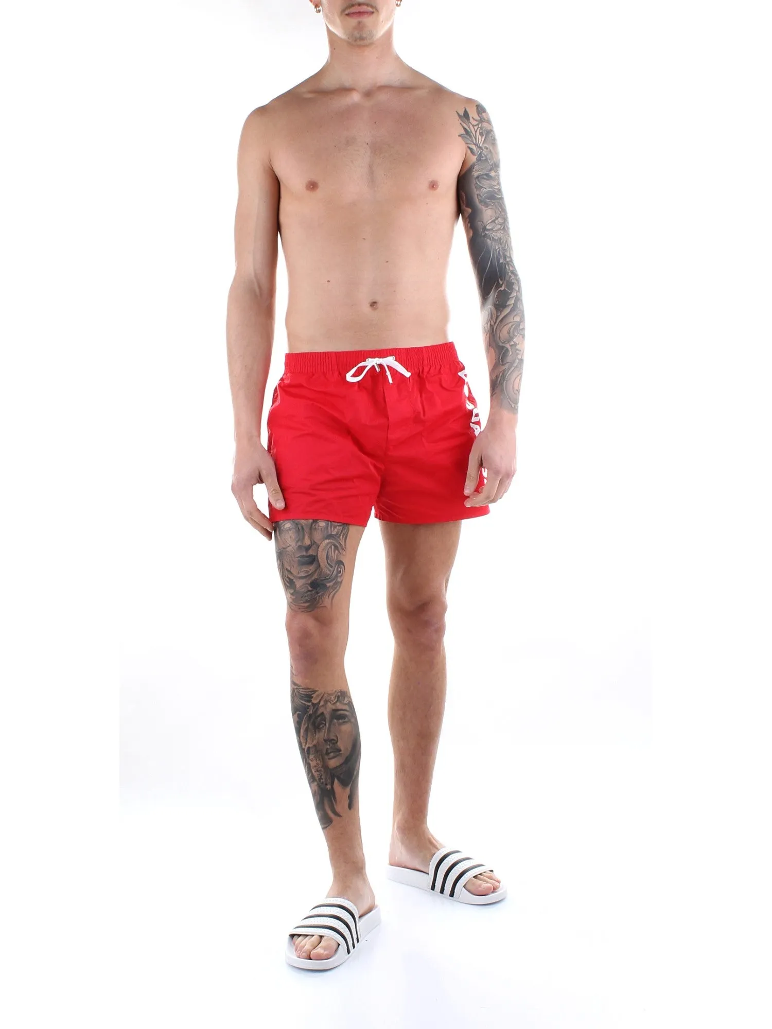 Dsquared2 Logo Print Drawstring Swim Shorts
