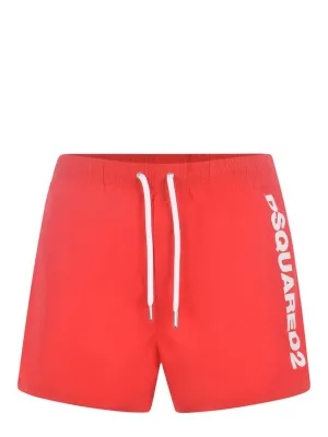 Dsquared2 Logo Print Drawstring Swim Shorts