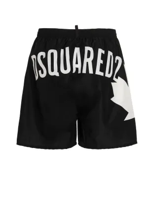 Dsquared2 Logo Print Drawstring Swim Shorts