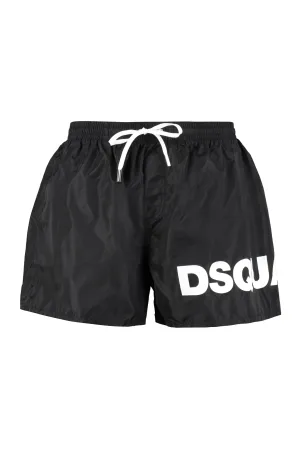 Dsquared2 Logo Printed Drawstring Swim Shorts