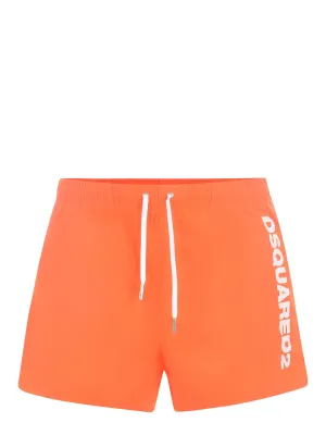 Dsquared2 Logo Printed Drawstring Swim Shorts