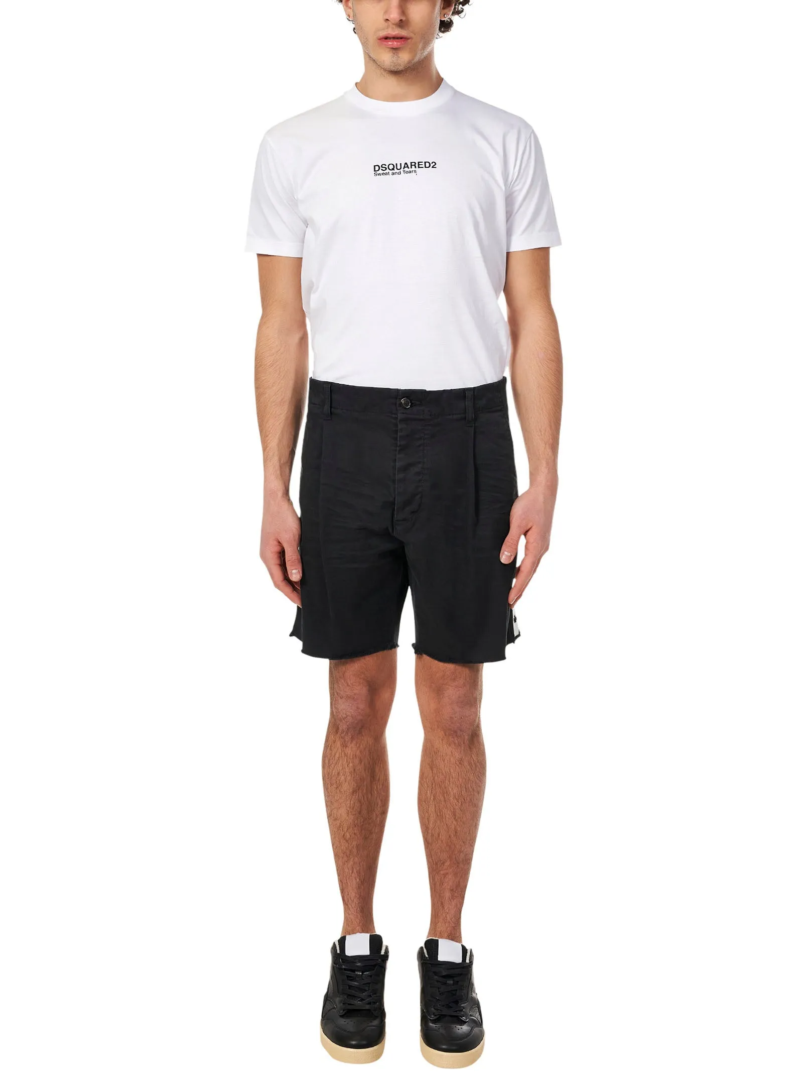 Dsquared2 Logo Tape Knee-Length Shorts