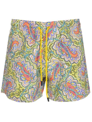 Etro Pattern Printed Drawstring Swim Shorts