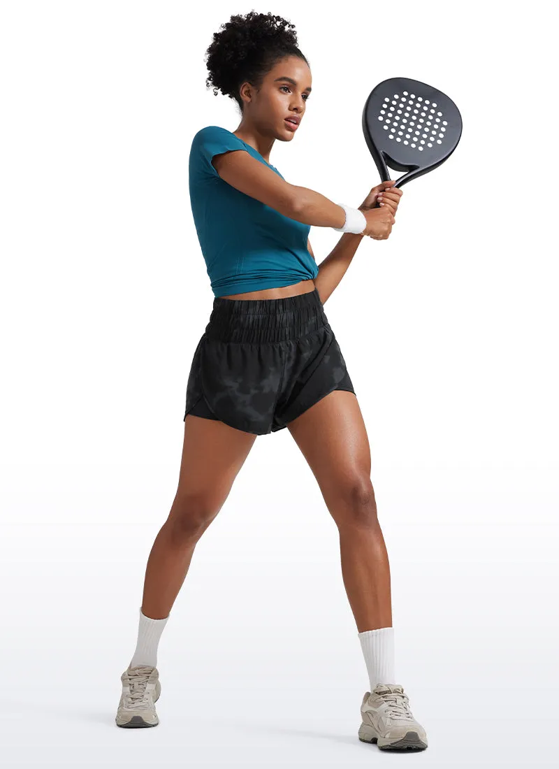 Feathery-Fit Soft High-Rise 2 in 1 Shorts 3''