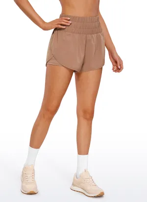 Feathery-Fit Soft High-Rise 2 in 1 Shorts 3''