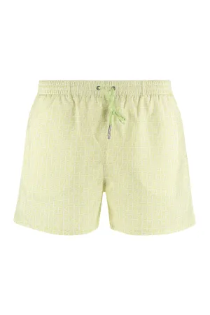 Fendi Allover FF Logo Printed Swim Shorts