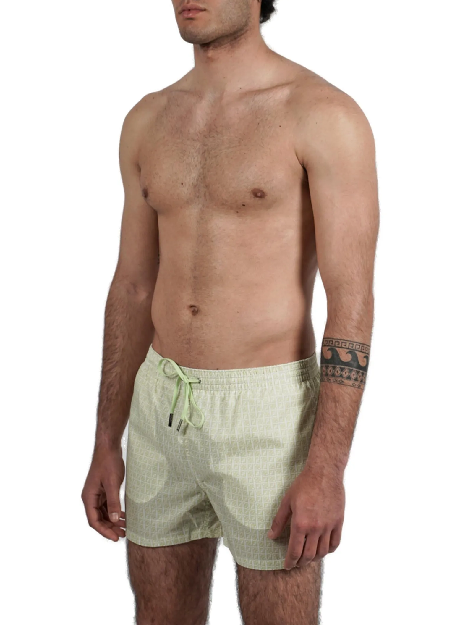 Fendi Allover FF Logo Printed Swim Shorts